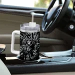 customized las vegas raiders burst swirl black curved tumbler best selling.webp