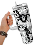 customized las vegas raiders camo mashup black white curved tumbler best selling.webp