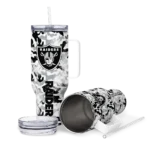 customized las vegas raiders camo mashup black white curved tumbler best selling.webp