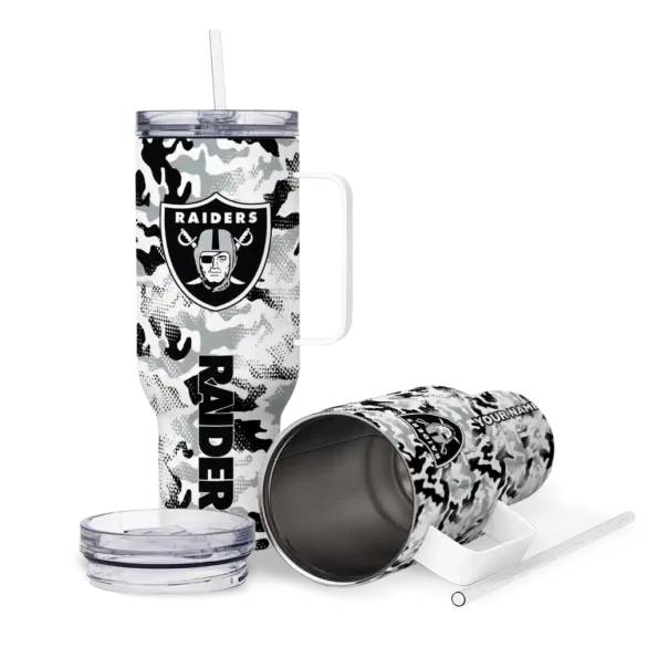 customized las vegas raiders camo mashup black white curved tumbler high quality.webp
