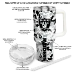 customized las vegas raiders camo mashup black white curved tumbler best selling.webp