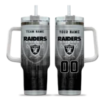customized las vegas raiders gradient dots black curved tumbler best selling.webp