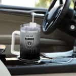 customized las vegas raiders gradient dots black curved tumbler best selling.webp