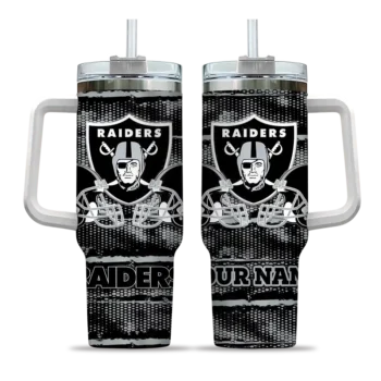 customized las vegas raiders honey streaks black curved tumbler best selling.webp