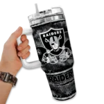 customized las vegas raiders honey streaks black curved tumbler best selling.webp