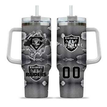 customized las vegas raiders superman shield black gray curved tumbler best selling.webp
