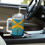 customized los angeles chargers chevron layers blue curved tumbler best selling.webp