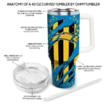 customized los angeles chargers claw cut blue black curved tumbler best selling.webp