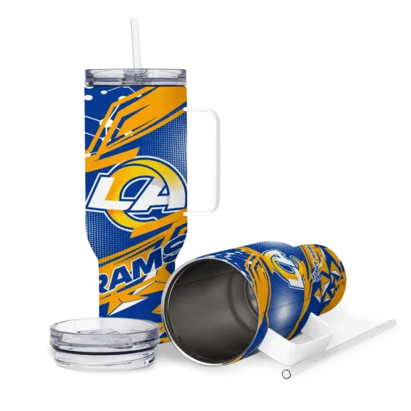 customized los angeles rams abstract paths blue curved tumbler high quality.webp