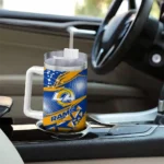 customized los angeles rams abstract paths blue curved tumbler best selling.webp