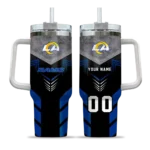 customized los angeles rams arrow armor blue black curved tumbler best selling.webp