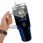 customized los angeles rams arrow armor blue black curved tumbler best selling.webp