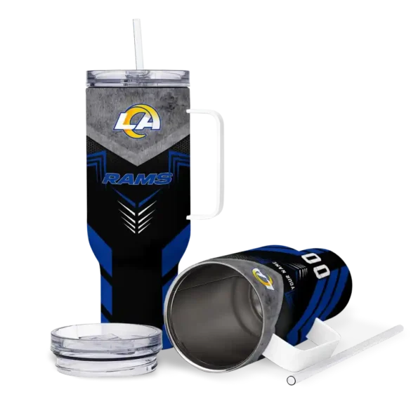 customized los angeles rams arrow armor blue black curved tumbler high quality.webp