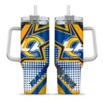 customized los angeles rams arrow burst blue curved tumbler best selling.webp