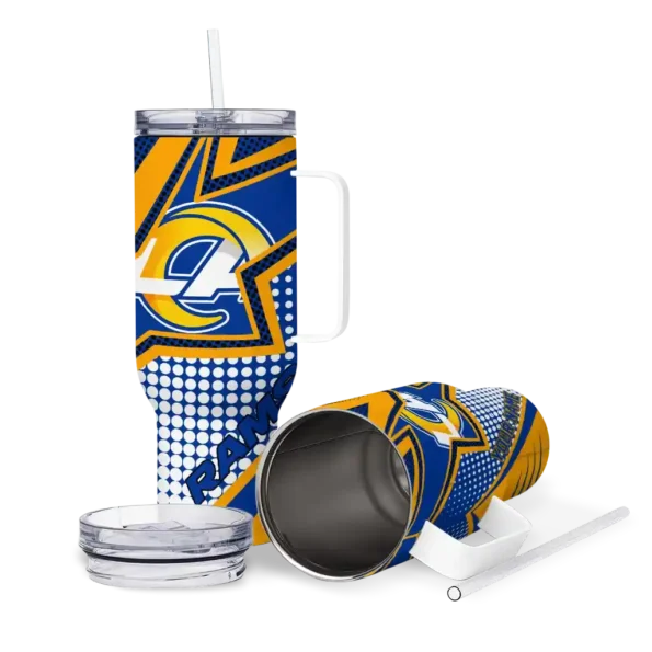 customized los angeles rams arrow burst blue curved tumbler high quality.webp