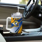 customized los angeles rams arrow burst blue curved tumbler best selling.webp
