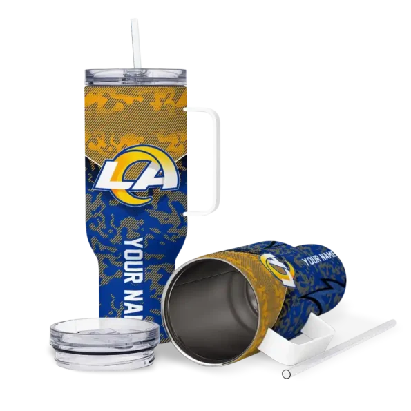 customized los angeles rams chevron stripe blue curved tumbler high quality.webp