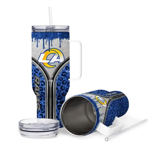 customized los angeles rams leopard zipper blue curved tumbler high quality.webp