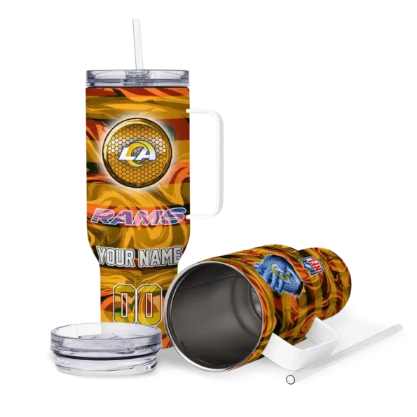 customized los angeles rams marbled stripes blue curved tumbler high quality.webp