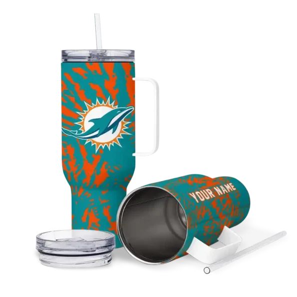 customized miami dolphins burst swirl aqua curved tumbler high quality.webp