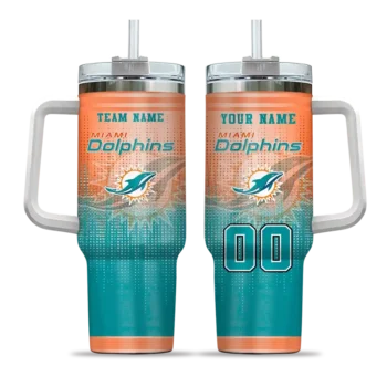 customized miami dolphins gradient dots aqua curved tumbler best selling.webp