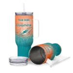 customized miami dolphins gradient dots aqua curved tumbler best selling.webp