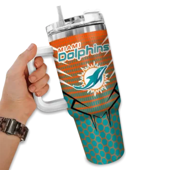 customized miami dolphins hex texture aqua curved tumbler fashion forward.webp