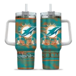 customized miami dolphins honey streaks aqua curved tumbler best selling.webp