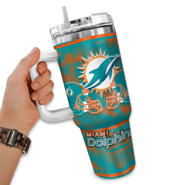 customized miami dolphins honey streaks aqua curved tumbler fashion forward.webp