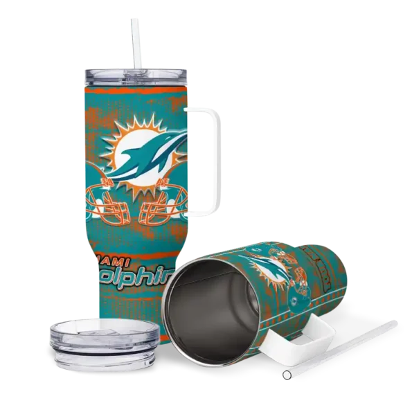 customized miami dolphins honey streaks aqua curved tumbler high quality.webp