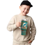 customized miami dolphins honey streaks aqua curved tumbler best selling.webp