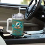 customized miami dolphins honey streaks aqua curved tumbler best selling.webp