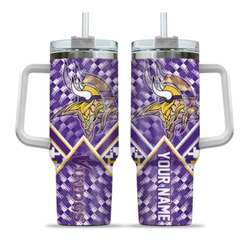customized minnesota vikings chevron angle purple curved tumbler best selling.webp