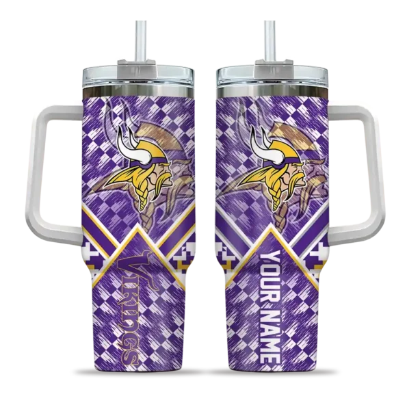 customized minnesota vikings chevron angle purple curved tumbler best selling.webp