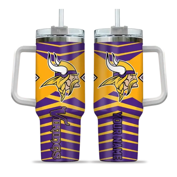 customized minnesota vikings chevron layers purple curved tumbler best selling.webp