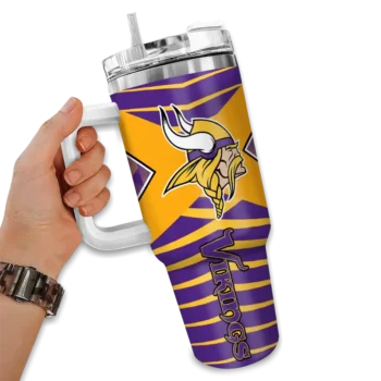 customized minnesota vikings chevron layers purple curved tumbler fashion forward.webp