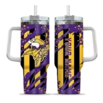 customized minnesota vikings claw cut purple black curved tumbler best selling.webp
