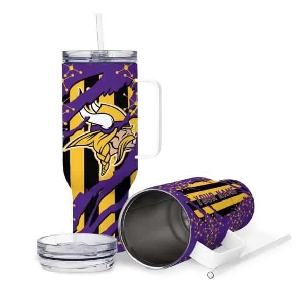 customized minnesota vikings claw cut purple black curved tumbler high quality.webp