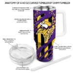 customized minnesota vikings claw cut purple black curved tumbler best selling.webp