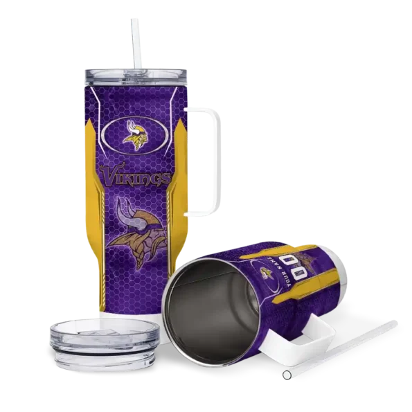 customized minnesota vikings hexagon armor purple curved tumbler high quality.webp