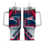 customized new england patriots arrow burst blue curved tumbler best selling.webp