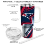 customized new england patriots arrow burst blue curved tumbler best selling.webp