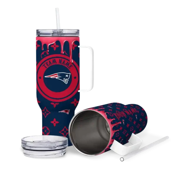 customized new england patriots bullseye drips blue curved tumbler high quality.webp