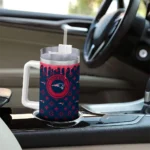 customized new england patriots bullseye drips blue curved tumbler best selling.webp