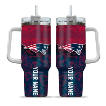 customized new england patriots chevron stripe blue curved tumbler best selling.webp