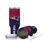 customized new england patriots chevron stripe blue curved tumbler best selling.webp