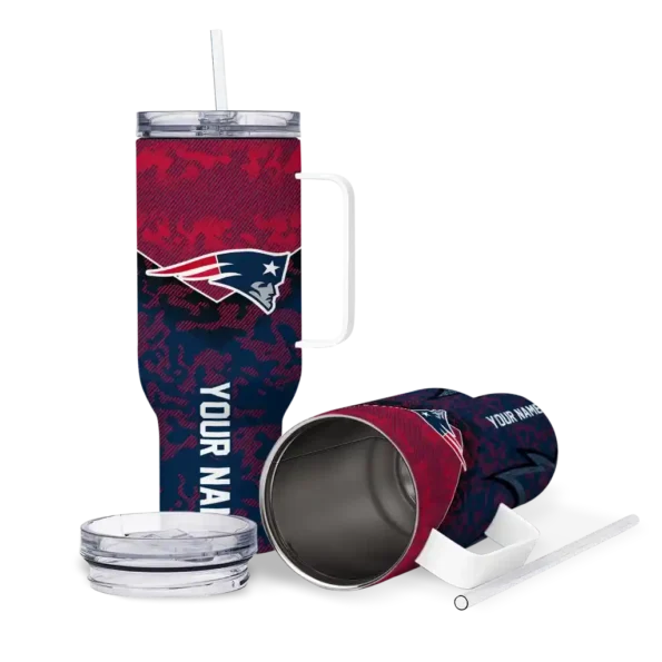 customized new england patriots chevron stripe blue curved tumbler high quality.webp