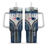 customized new england patriots leopard zipper blue curved tumbler best selling.webp