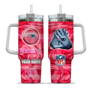 customized new england patriots marbled stripes blue curved tumbler best selling.webp