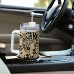 customized new orleans saints burst swirl gold curved tumbler best selling.webp